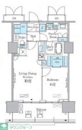 HARUMI FLAG PORT VILLAGE C棟の物件間取画像